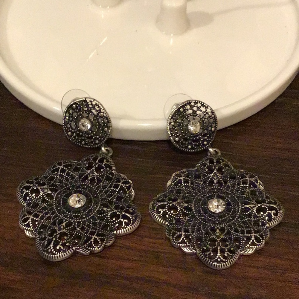 Large sliver earrings